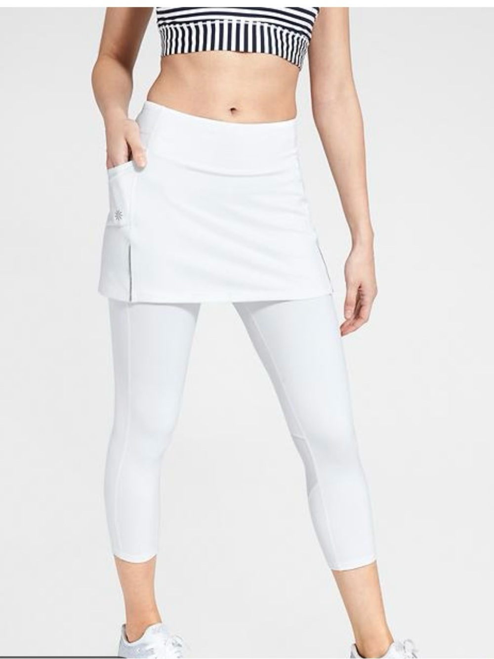 Athleta White Skort with Cropped Leggings